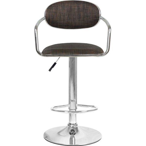 Rattan Bar Stool with Handles - Brown