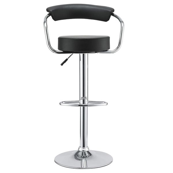 Bar Stool with Back Rest - Black
