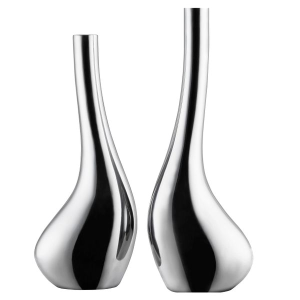 VAGNBYS Candlestick Set - Mr and Mrs Swan Candlestick Silver 2 Piece Set