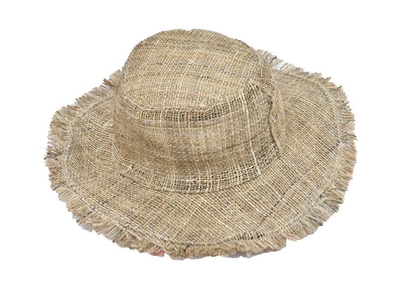 SKA Plain Hemp Frill Wire Sun Hat
