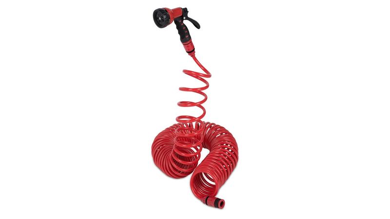 Red Rhino- Spiral Garden Hose + Spray Gun Head - 15m