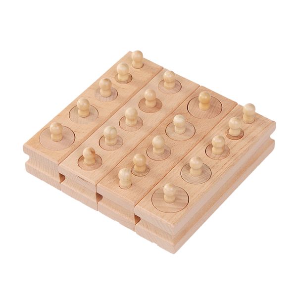 Wooden Knobbed Cylinder Blocks Set