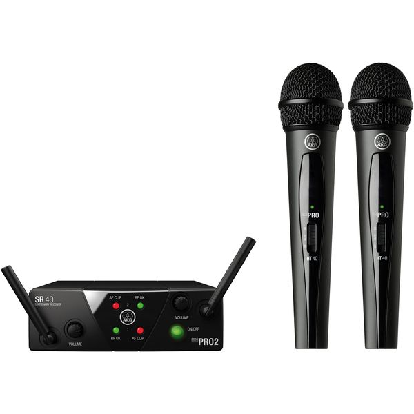 AKG WMS40 MINI Dual Handheld Cordless Microphone System ISM 2/3