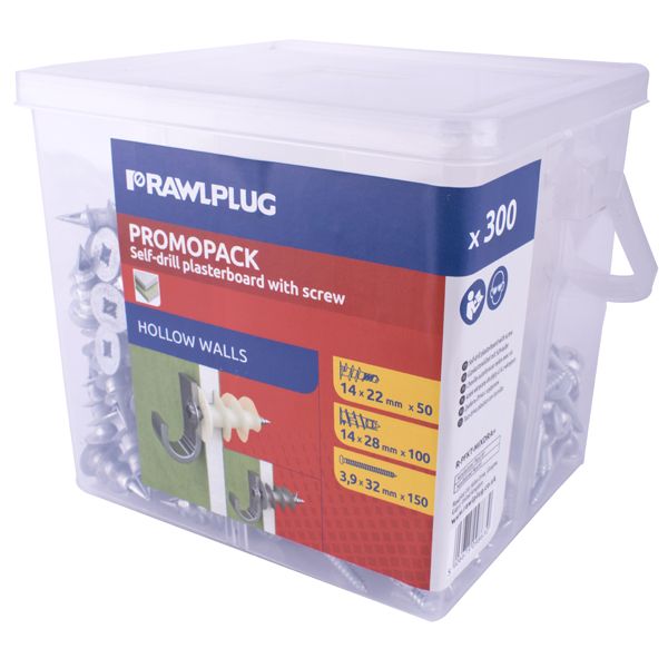 Rawlplug Nyl &amp; Metal Mix For Drywll+Screws X400-Tub