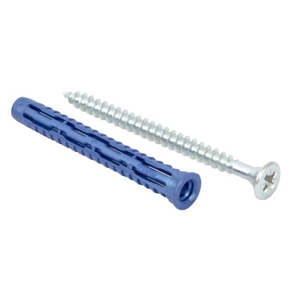 Rawlplug Universal Nylon Plug+Screws 6mmx50mm x50-Box