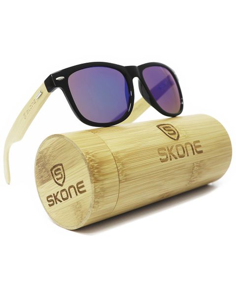 Skone Bazaruto UV400 Protection Wooden Sunglasses - Brown