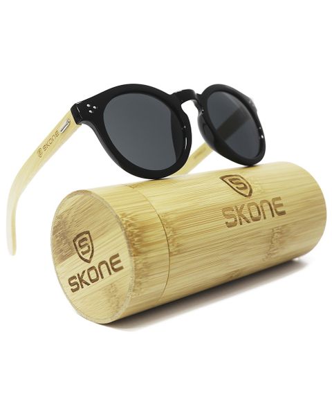Skone Nicoya UV400 Protection Bamboo Sunglasses - Black
