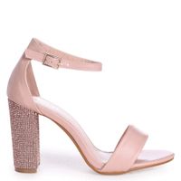 Checkout this Light blue diamante block heel sandals from River Island | Boot shoes women, Shoe 