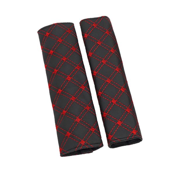 Car Seat Belt Covers - Pack of 2 (Red &amp; Black)