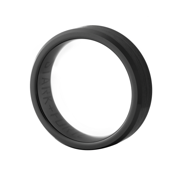 Stark and Forte - Traveller Ceramic Black Mens Ring