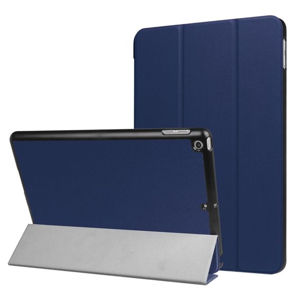 iPad 10.5 Inch Flip Cover with Reinforced Edges - Navy Blue Faux Leather