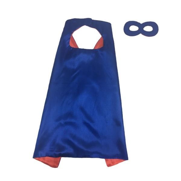 Blue &amp; Red Superhero Cape &amp; Mask