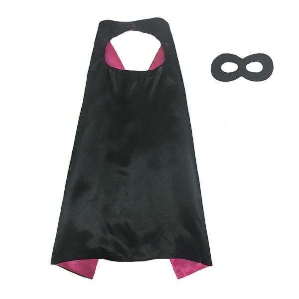 Black &amp; Pink Superheo Cape &amp; Mask