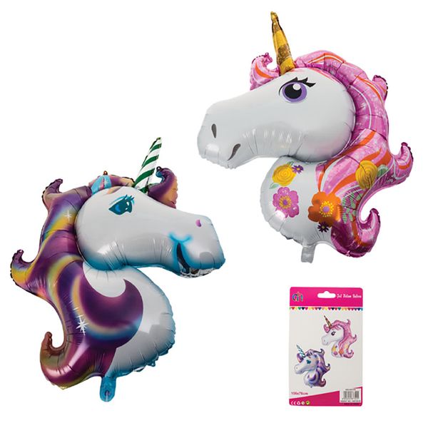Bulk Pack x 4 Unicorn Foil Balloon (106 cm)