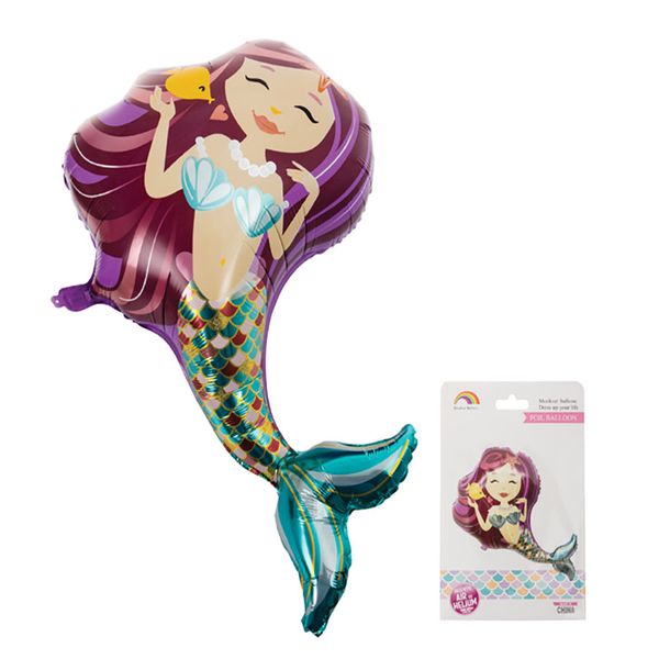 Bulk Pack x 4 Mermaid Foil Balloon Helium (90 cm)