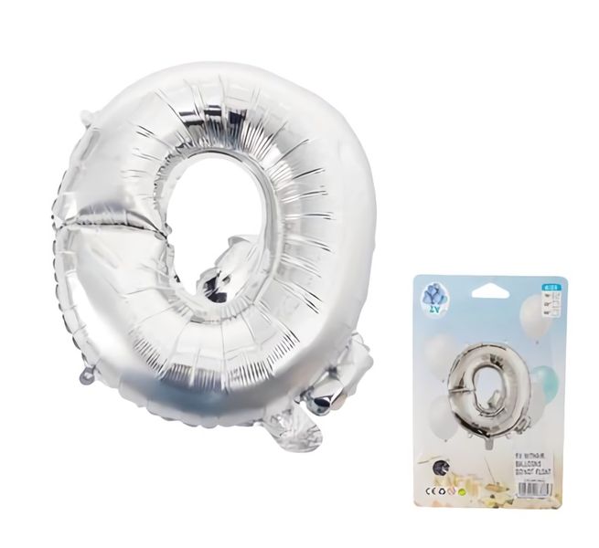 Balloons Foil Silver Q 35cm Tall