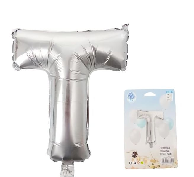 Balloons Foil Silver T 35cm Tall
