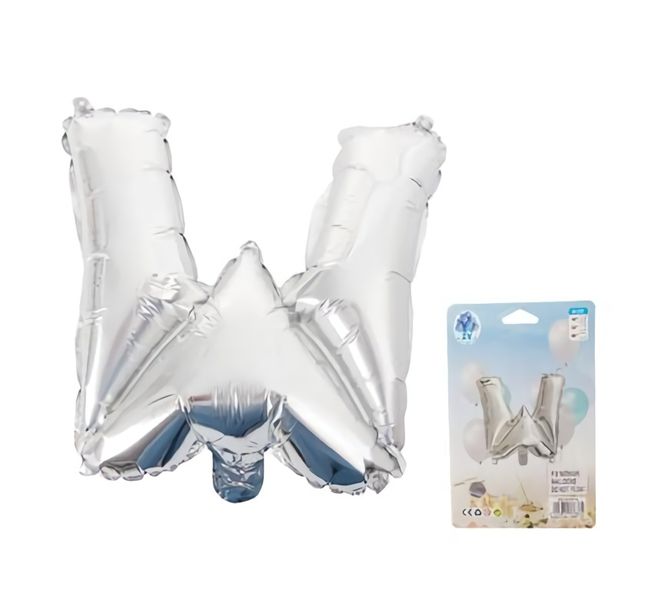 Balloons Foil Silver W 35cm Tall