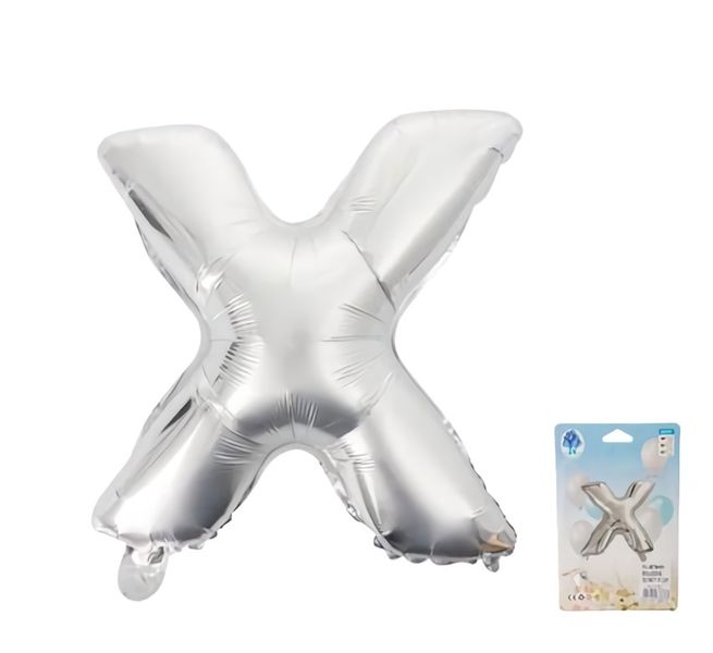 Balloons Foil Silver X 35cm Tall