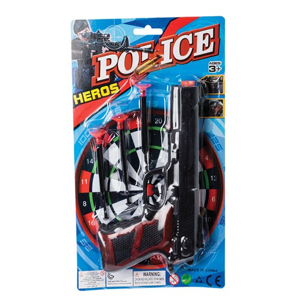 Bulk Pack x 6 Hand Gun Suction Dart Police Set