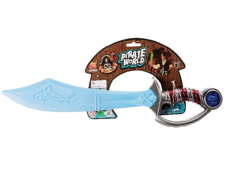 Bulk Pack 2 x Boys Pirate Sword Battery Operated Glow In Dark &amp; Sound