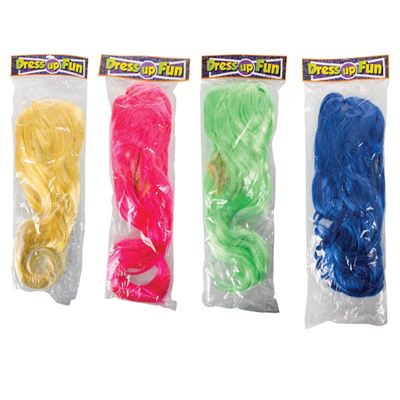 Bulk Pack x 4 Dress Up Wigs Long Neon Colour Shop Today. Get it