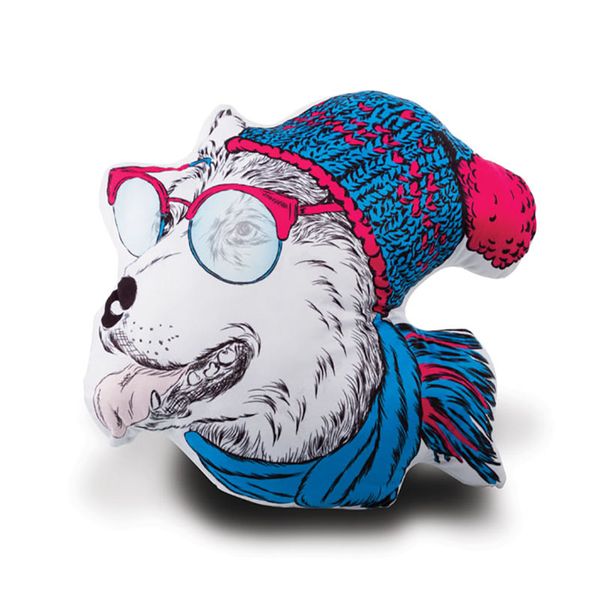 Plush Novelty Cool Dog Cushion 38cm