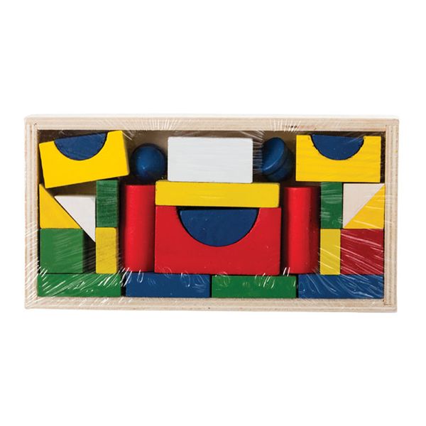 Bulk Pack x 3 Educational Blocks Wooden In Box