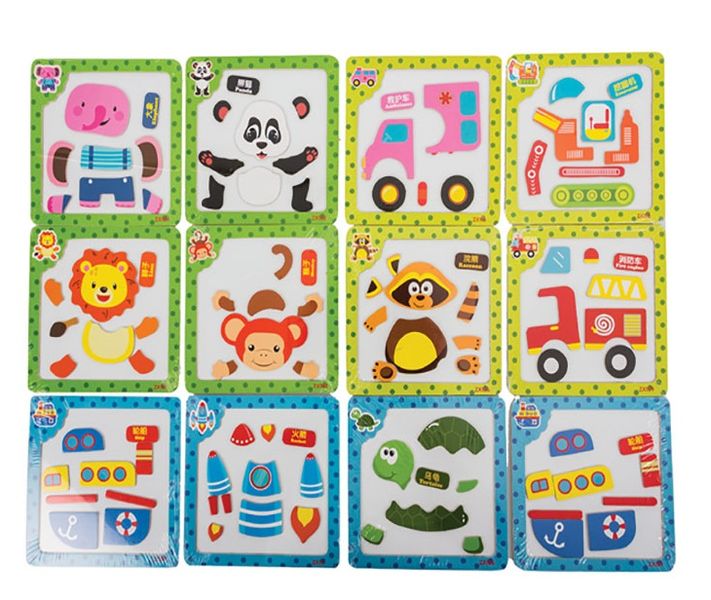 Bulk Pack x 4 Educational Magnetic Build A Picture