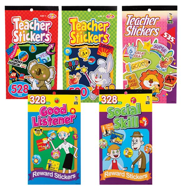 Bulk Pack x 5 Sticker Book Teacher Reward
