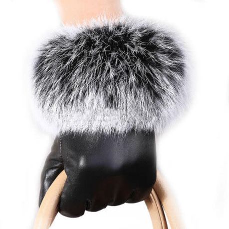 leather mittens with rabbit fur lining