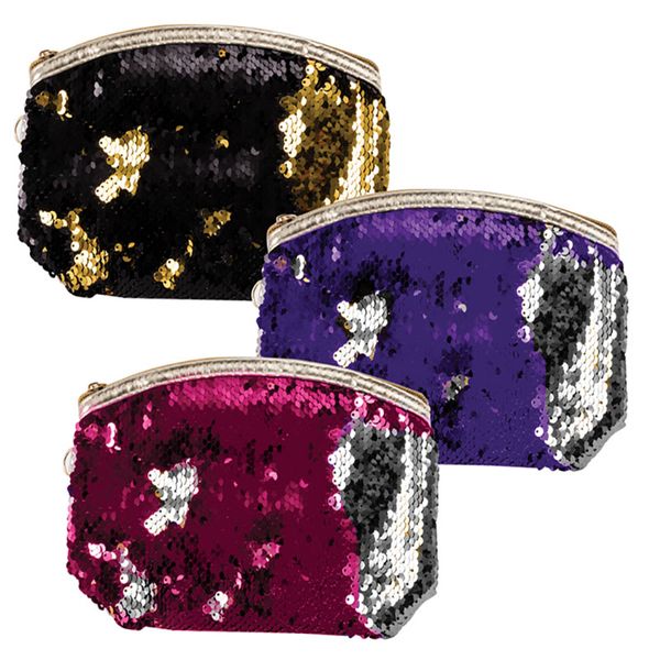 Bulk Pack x 3 Cosmetic Bag Sequins 23x14x7cm