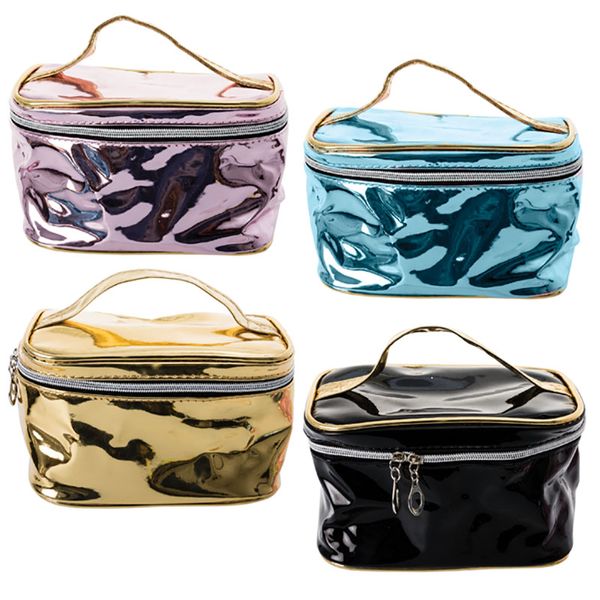 Bulk Pack x 4 Cosmetic Bag Metalic Shine 20x12x9cm