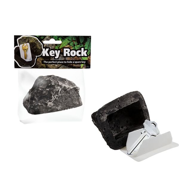 Bulk Pack x 4 Ornament Hide a Key Rock 8x4cm