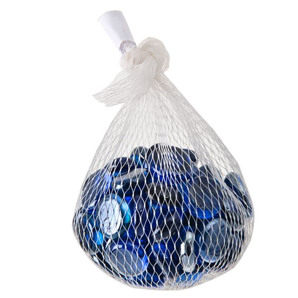 Bulk Pack x 6 Pebbles Glass 250g Dark Blue In Bag