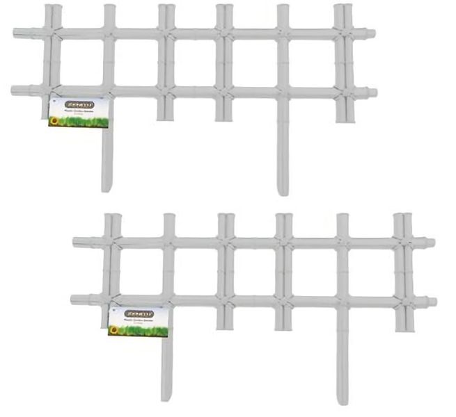 Bulk Pack 5 x Garden-fence White Plastic 61x31cm Each