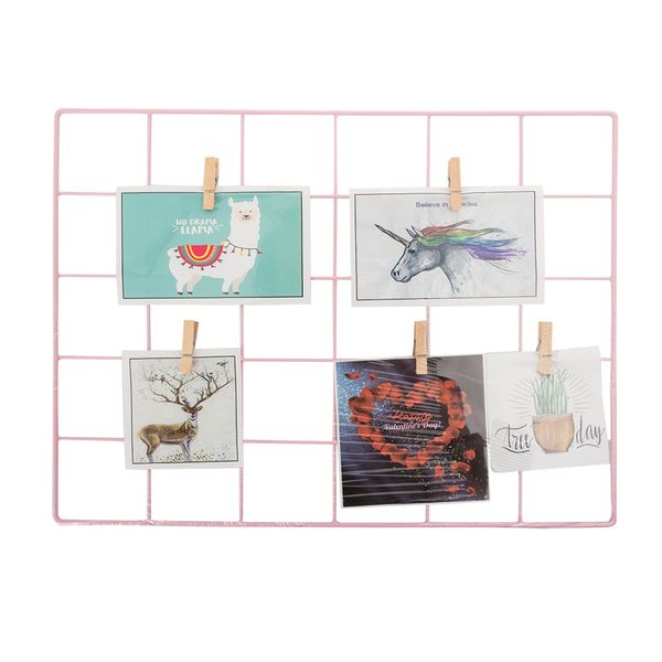 Metal Grid Picture Frame - Pink
