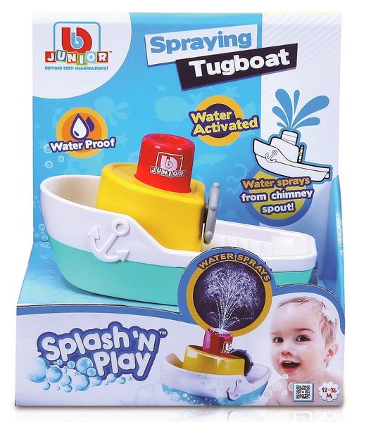 BB Junior Splash 'N Play Bath Toy - Spraying Tugboat
