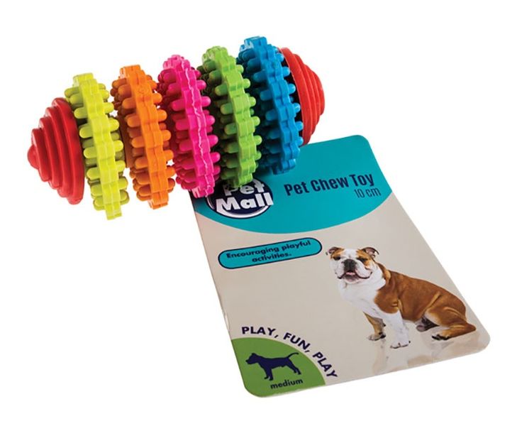 Bulk Pack x 4 Pet Dog Toy Rubber Ring Bone 10cm
