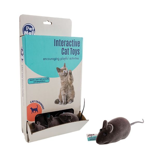 Bulk Pack x 20 Pet Cat Toy Grey Mouse 5cm