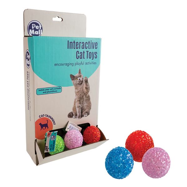 Bulk Pack x 20 Pet Cat Toy Ball With Bell 3.5cm