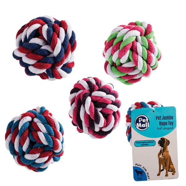 Bulk Pack x 4 Pet Dog Toy Tug Rope Jumbo