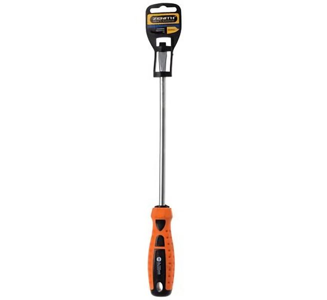 Bulk Pack x 6 Screwdriver Flat 8x200mm Rubber Grip Metal Tip