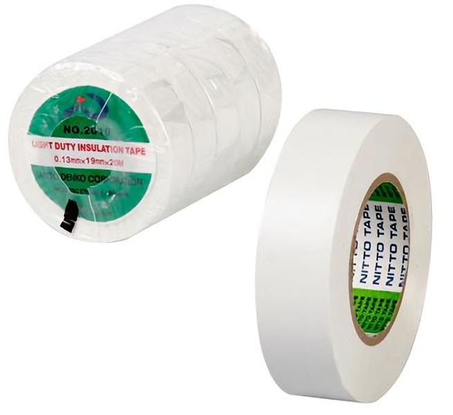 Bulk Pack 10 X Insulation-tape White 18mm X 20 Meter