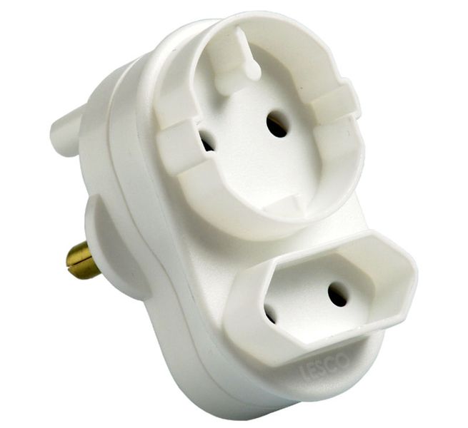 Bulk Pack 15 X Plug-adaptor Euro Schuko Twin
