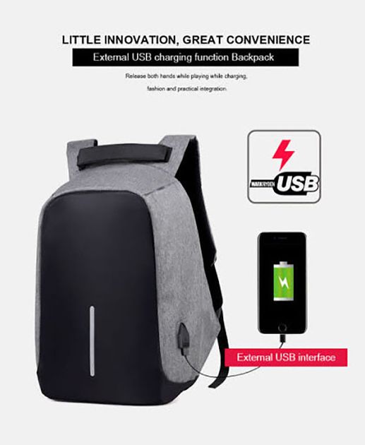 Anti theft laptop bag with usb charging port sale