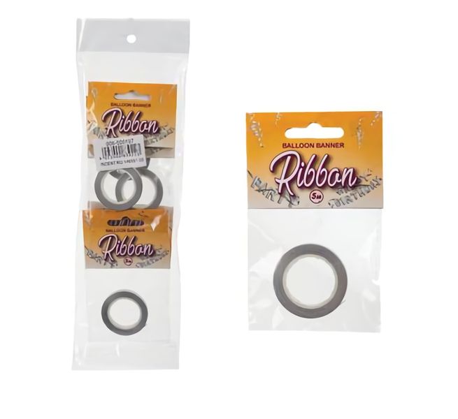Bulk Pack x 10 Balloon Banner Ribbon 5 Meter