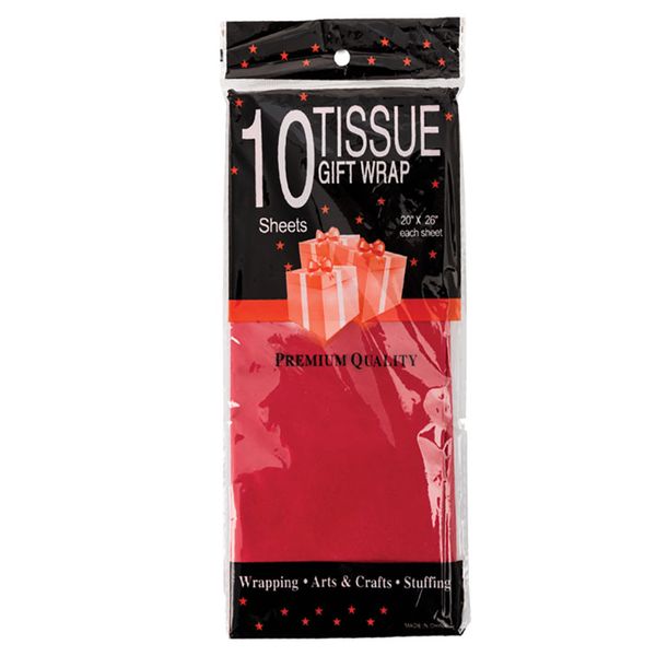 Bulk Pack x 12 Paper Tissue 50x66cm 10pcs Per Pack Black