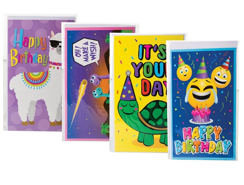 Bulk Pack x 4 Birthday Card &amp; Envelope - Funny
