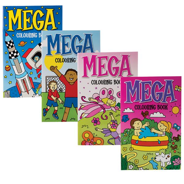 Bulk Pack x 4 Book Colouring Mega